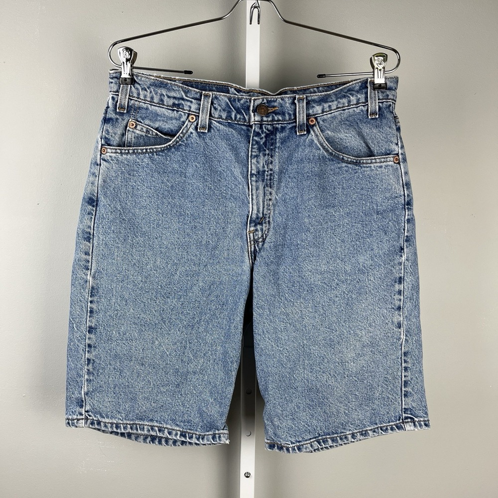 Levi's 550 Orange Tabโ Denim Jean Shorts Mens 34 Relaxed Fit Jorts Vintage 90s